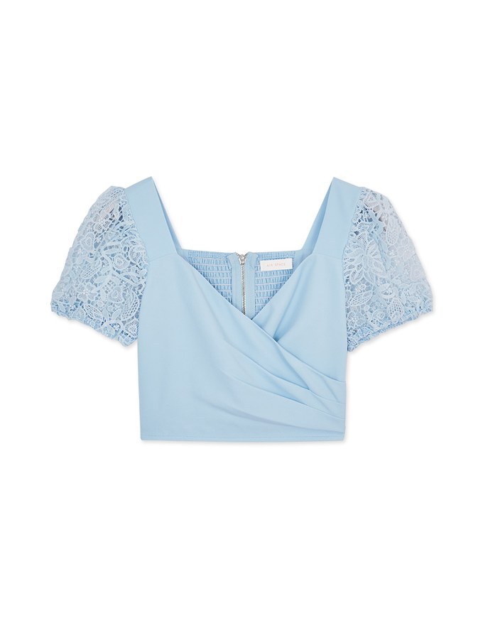 Splice Lace Short Sleeve Top