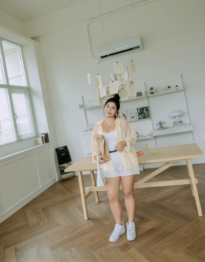 Wrinkled Sheer Blouse Shirt