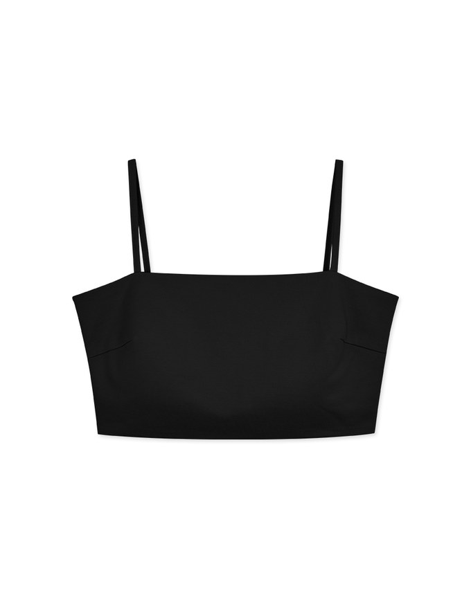 Back Zipper Tube Cami Top (With Padding)