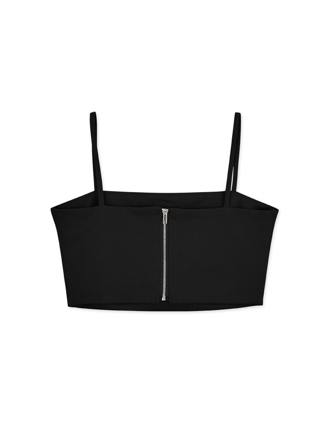 Back Zipper Tube Cami Top (With Padding)
