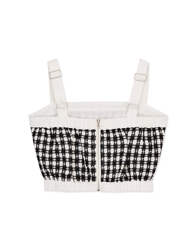 Back Zipper Check Vest (With Padding)