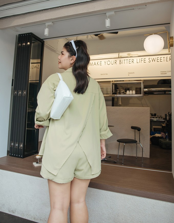 Plain Chiffon Lapel Blouse Shirt