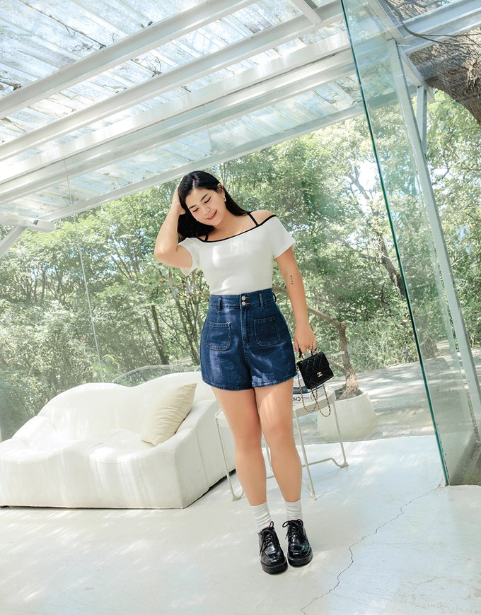 2WAY Knit Top (With Padding)