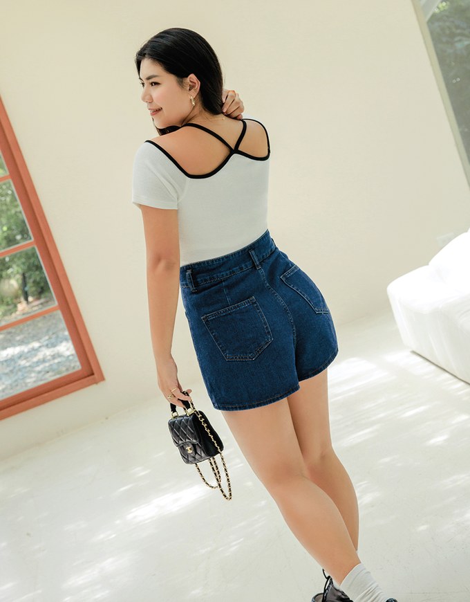 2WAY Knit Top (With Padding)