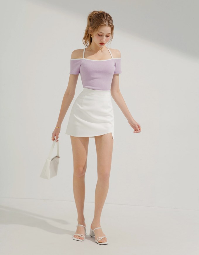2WAY Knit Top (With Padding)