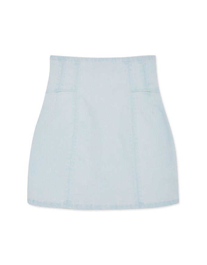 【Den!m LITE】Perfect Waistline Denim SKIRT Airy Lightweigth Fabric Extra High Waisted Slim Fit Jeans Skirt DNA