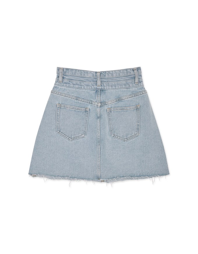 High Waisted Denim Jeans Skirt