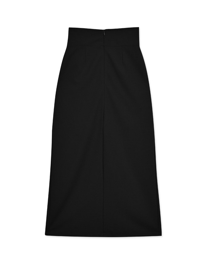 【Stark Minimalism 2.0】 High Waisted Slit Maxi Skirt