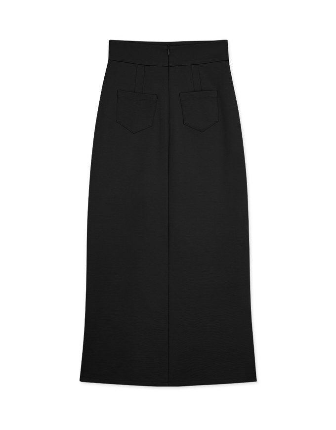 K-Pop Long Slit Skirt