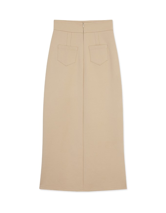 AIRY HOURGLASS K-Pop Long Slit Skirt