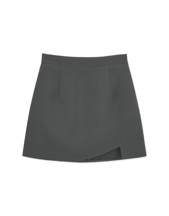 Plain Minimalist Irregular Skirt