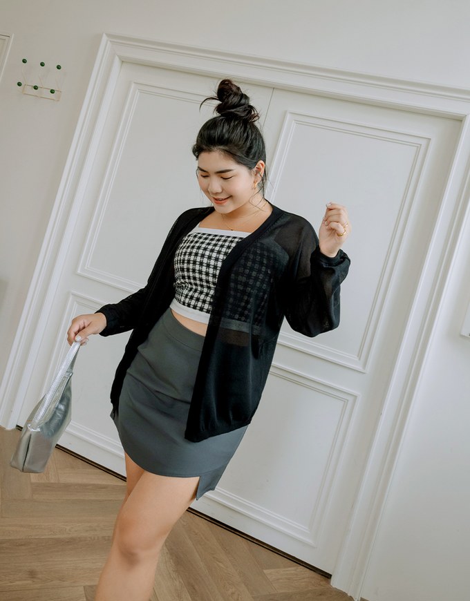 Plain Minimalist Irregular Skirt
