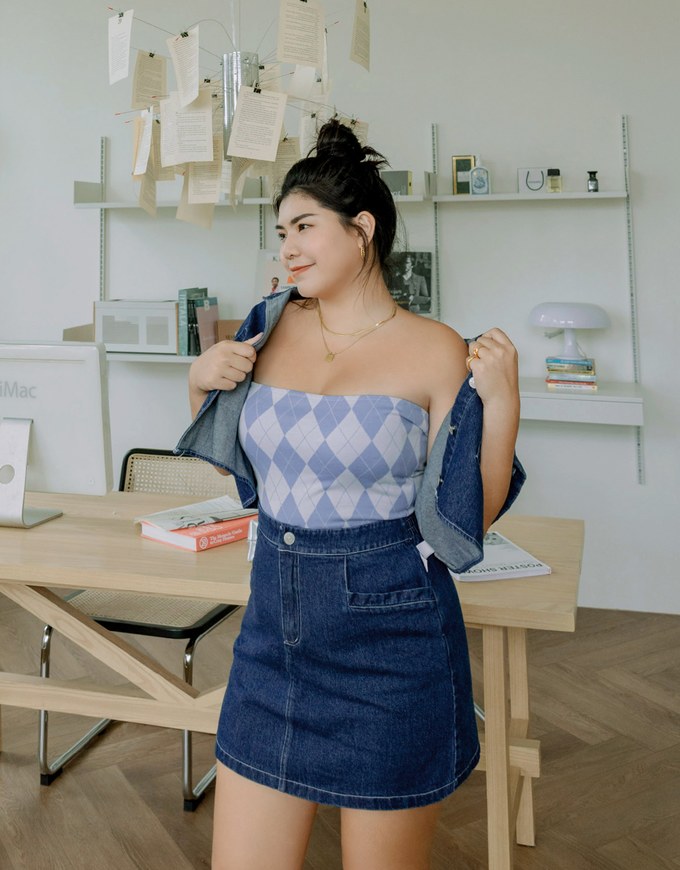 Elevated Casual Denim Jeans Skirt