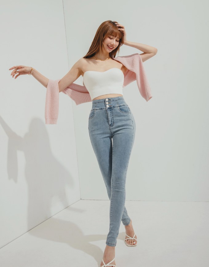 【Den!m LITE】Cooling JEANS PANTS No Filter Slimming Denim Skirt