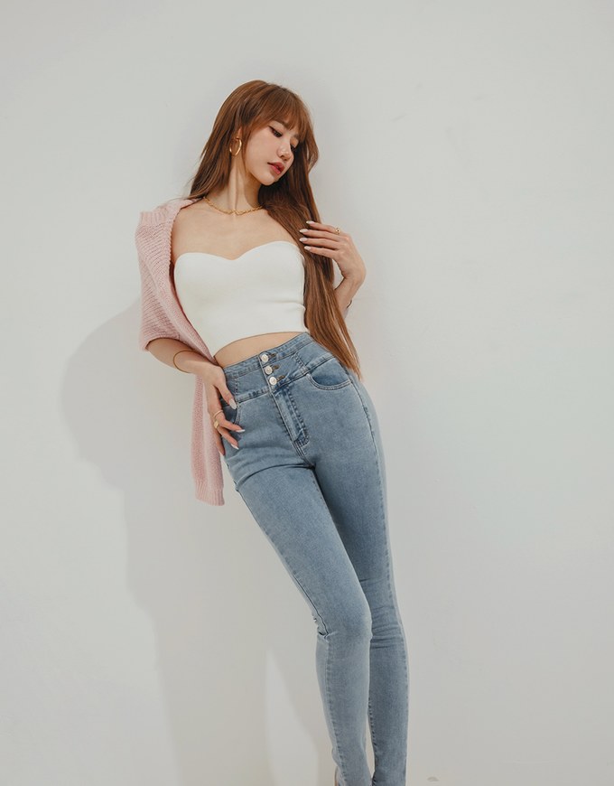 【Den!m LITE】Cooling JEANS PANTS No Filter Slimming Denim Skirt