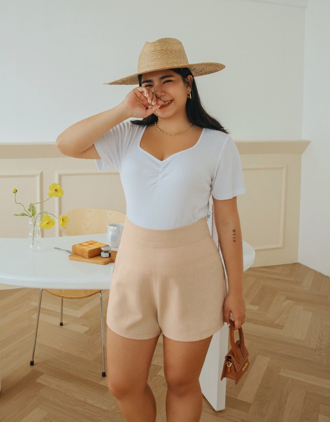 Plain Color High Waisted Shorts