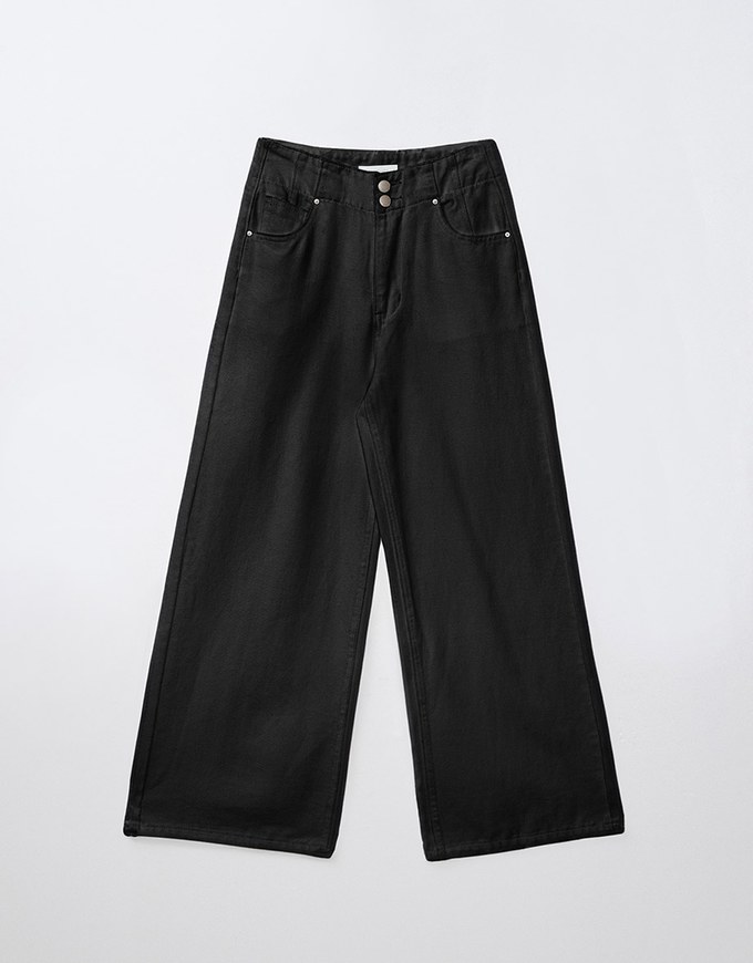 【Den!m LITE】Perfect Waistline JEANS PANTS Airy Lightweight Fabric Extra High Waisted Slimming Jeans Skirt DNA