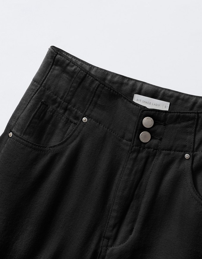 【Den!m LITE】Perfect Waistline JEANS PANTS Airy Lightweight Fabric Extra High Waisted Slimming Jeans Skirt DNA