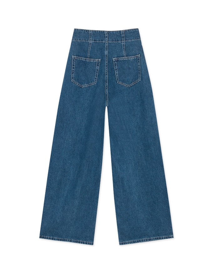 【Den!m LITE】Perfect Waistline JEANS PANTS Airy Lightweight Fabric Extra High Waisted Slimming Jeans Skirt DNA