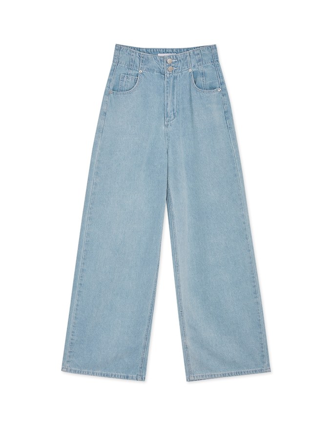 【Den!m LITE】Perfect Waistline JEANS PANTS Airy Lightweight Fabric Extra High Waisted Slimming Jeans Skirt DNA