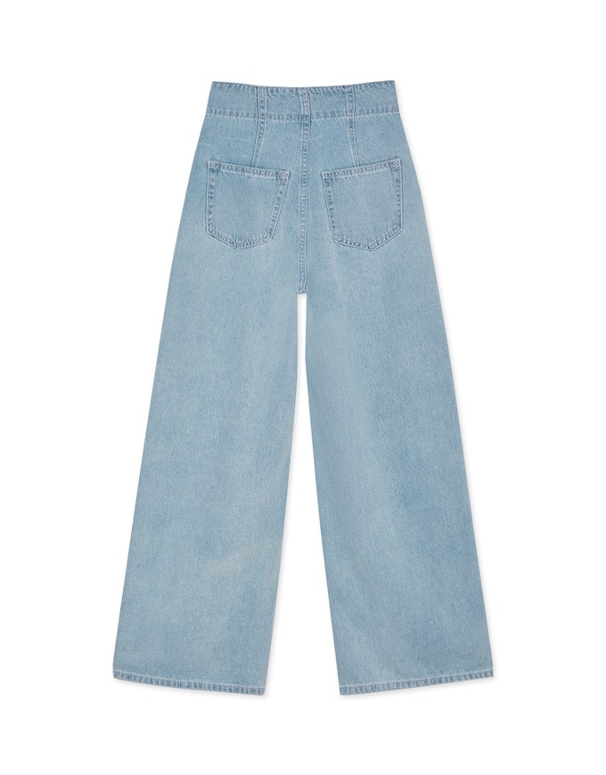 【Den!m LITE】Perfect Waistline JEANS PANTS Airy Lightweight Fabric Extra High Waisted Slimming Jeans Skirt DNA