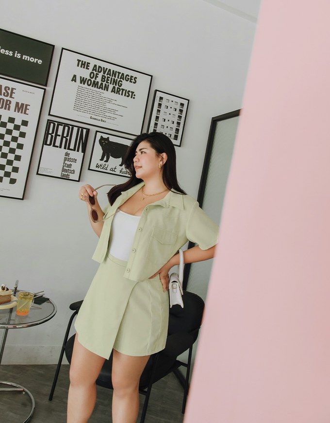 Edgy Chic Side Buttoned Skort
