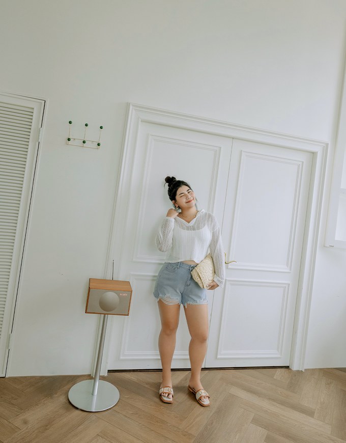 Distressed Hem Denim Jeans Shorts