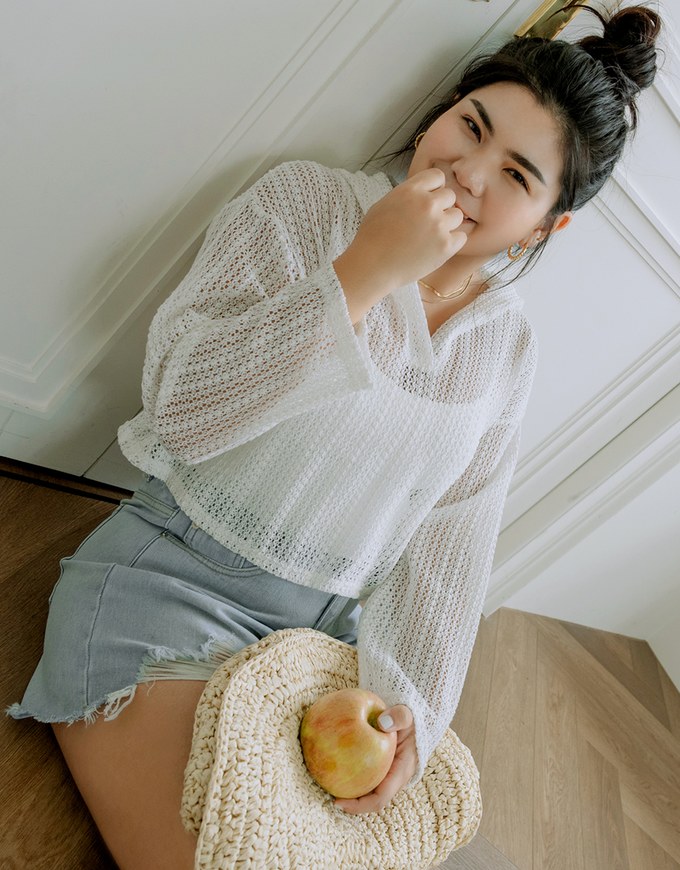 Distressed Hem Denim Jeans Shorts