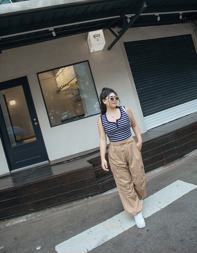 Large Pocket Drawstring Cargo Pants
