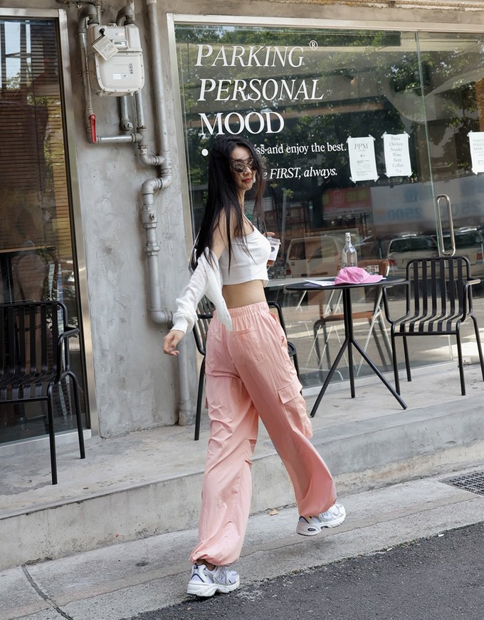 Large Pocket Drawstring Cargo Pants