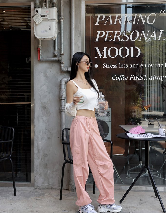Large Pocket Drawstring Cargo Pants