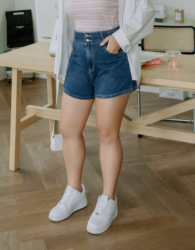 【Den!m LITE】Perfect Waistline Denim SHORTS Lightweigth Fabric Extra High Waisted Slimming Jeans Skirt DNA