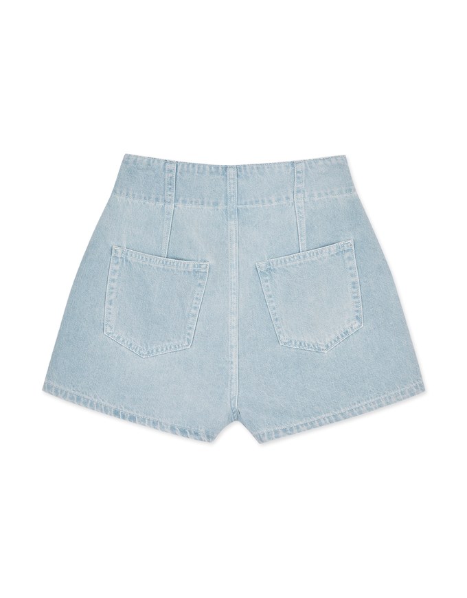 【Den!m LITE】Perfect Waistline Denim SHORTS Lightweigth Fabric Extra High Waisted Slimming Jeans Skirt DNA