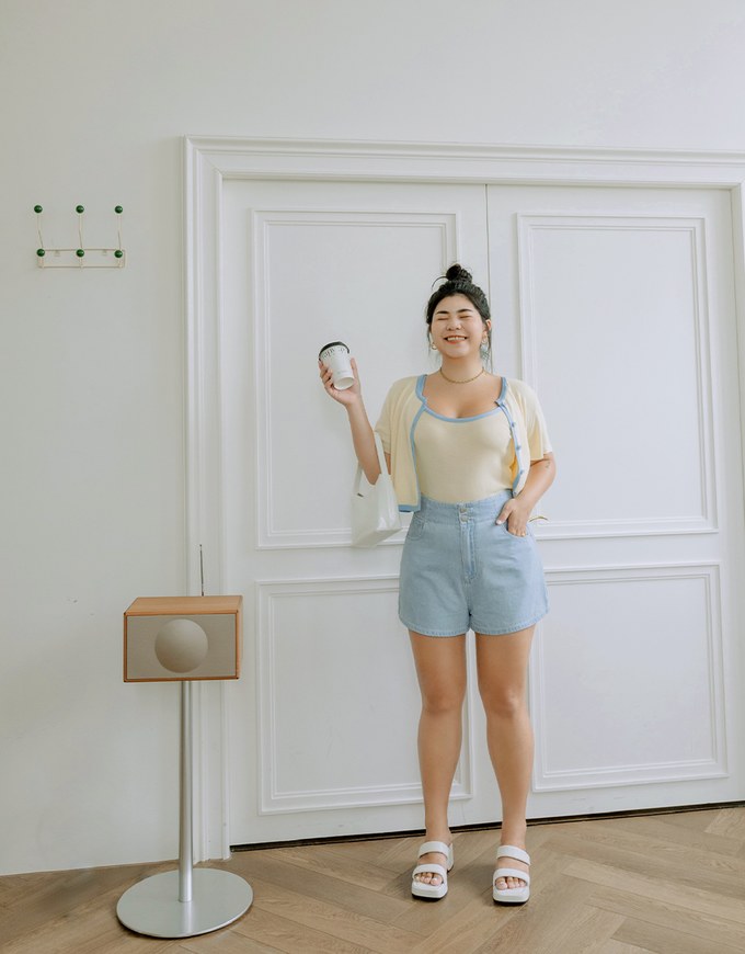 【Den!m LITE】Perfect Waistline Denim SHORTS Lightweigth Fabric Extra High Waisted Slimming Jeans Skirt DNA