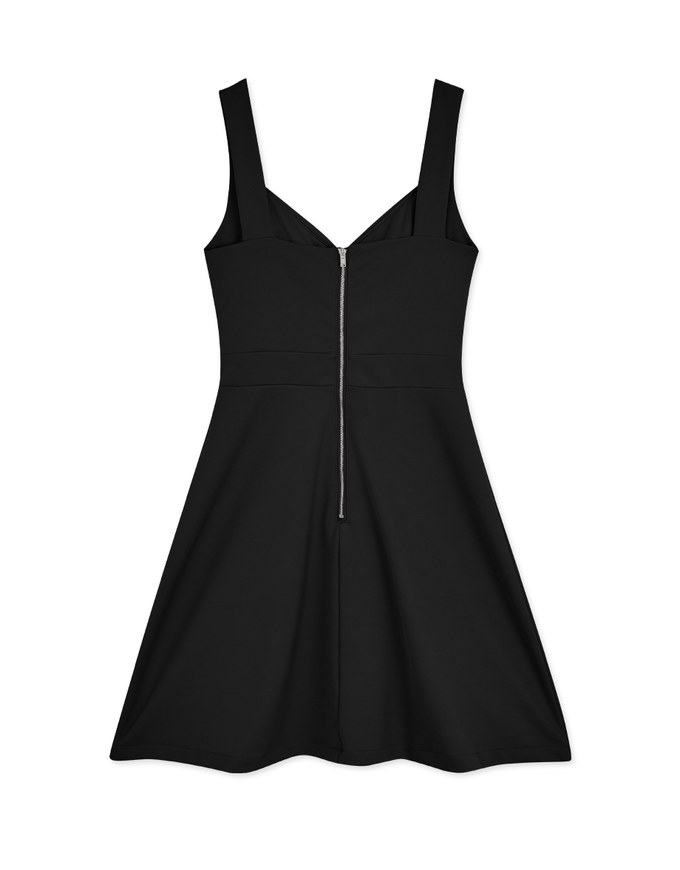 Cross Wrinkle Slimming Dress