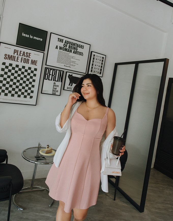 High Natural Waistline Mini Dress