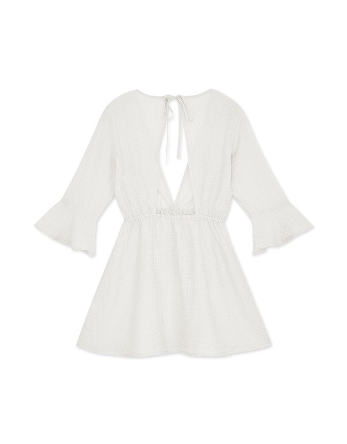 【Beach Cover】Translucent Ruffled Bikini Cover Up Dress
