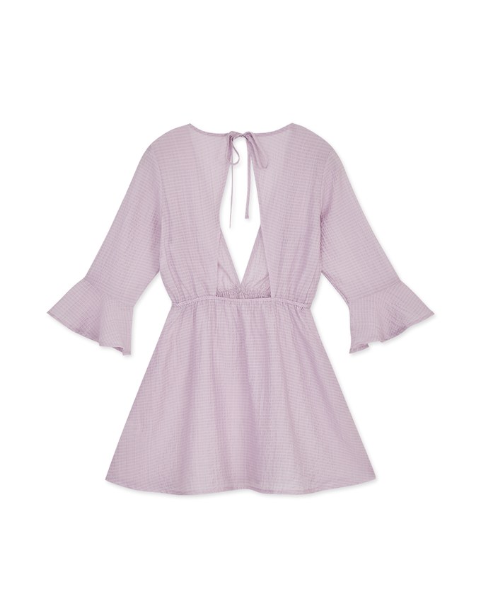 【Beach Cover】Translucent Ruffled Bikini Cover Up Dress