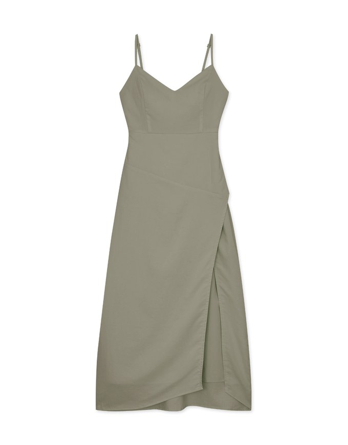 Slit Slim Maxi Long Dress (With Padding)