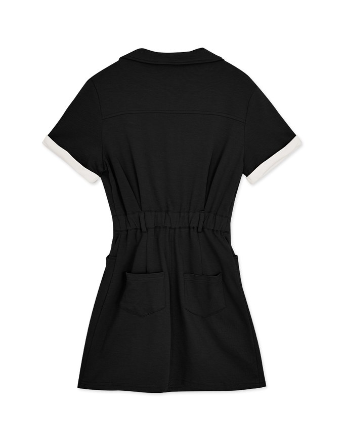 Workwear Lapel Mini Dress