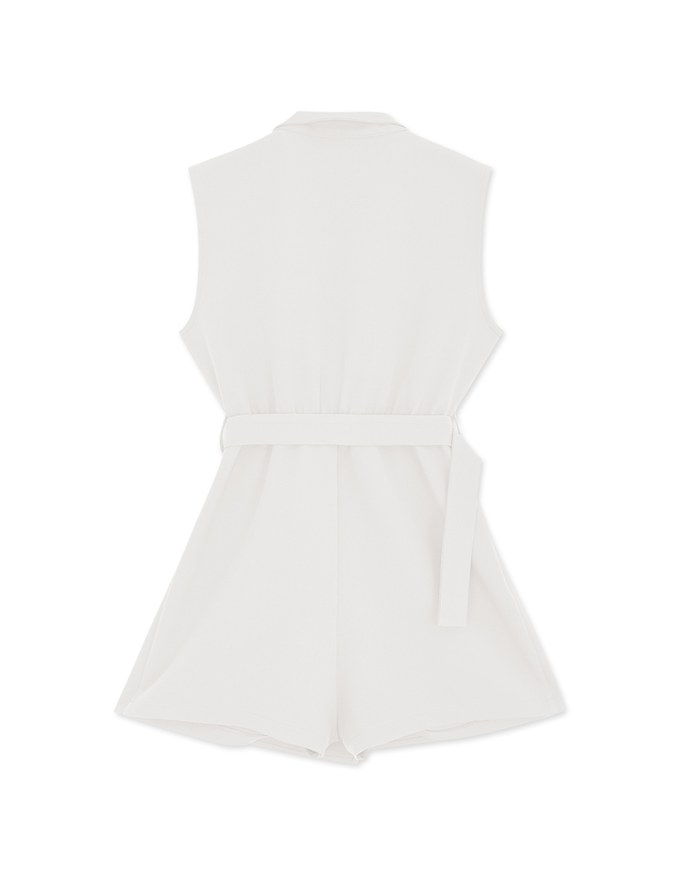 Edgy Smart Lapel Playsuit (With Belt)