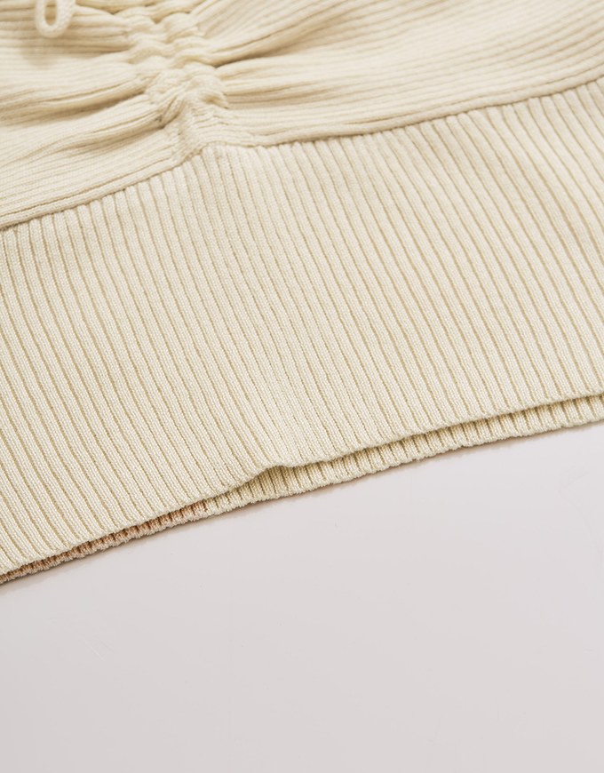 V Neck Scrunch Knit Cami Top