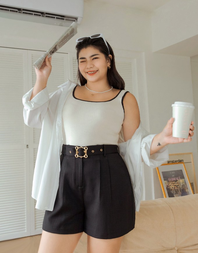 Contrast Edge Knit Tank Top