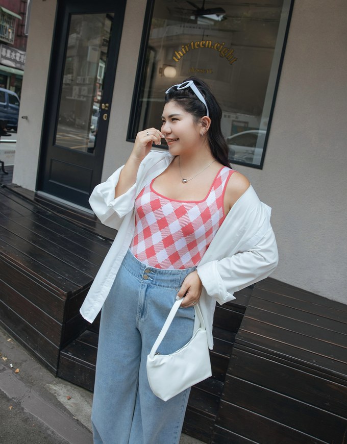 Summer Checkered Tank Top