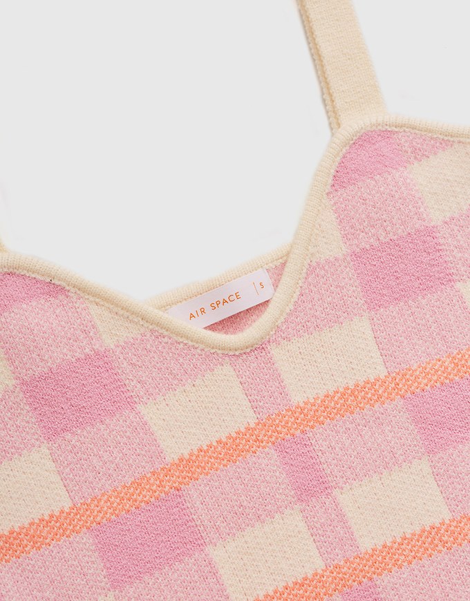 Check Knit Vest