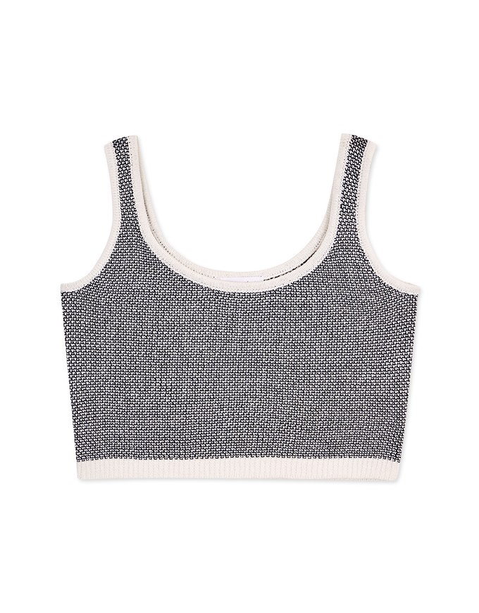 Mixed Color Knit Tank Top
