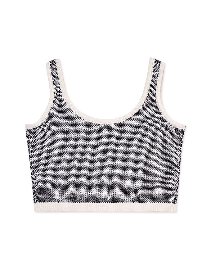 Mixed Color Knit Tank Top