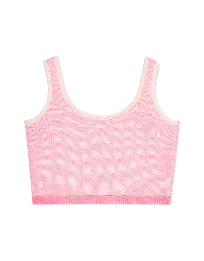 Mixed Color Knit Tank Top