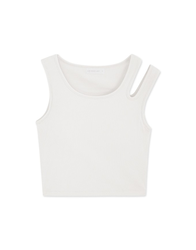 Asymmetric Crop Tank Top (With Padding)