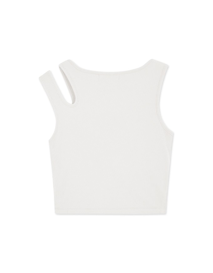 Asymmetric Crop Tank Top (With Padding)